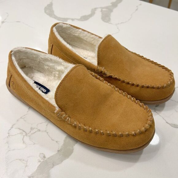 Land’s End Mens Suede House Slippers - Picture 1 of 7